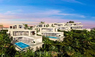 Nouvelles villas modernes et contemporaines à vendre, vue panoramique sur mer, sur le New Golden Mile entre Marbella et Estepona 5105 