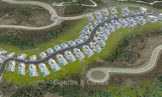 Nouvelles villas modernes et contemporaines à vendre, vue panoramique sur mer, sur le New Golden Mile entre Marbella et Estepona 5107 