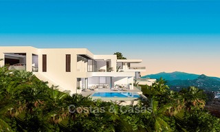 Nouvelles villas modernes et contemporaines à vendre, vue panoramique sur mer, sur le New Golden Mile entre Marbella et Estepona 5108 