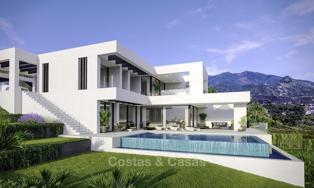 Nouvelles villas modernes et contemporaines à vendre, vue panoramique sur mer, sur le New Golden Mile entre Marbella et Estepona 13982