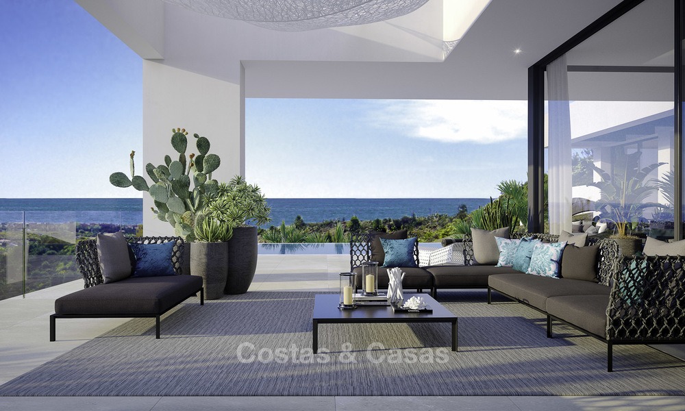 Nouvelles villas modernes et contemporaines à vendre, vue panoramique sur mer, sur le New Golden Mile entre Marbella et Estepona 13983