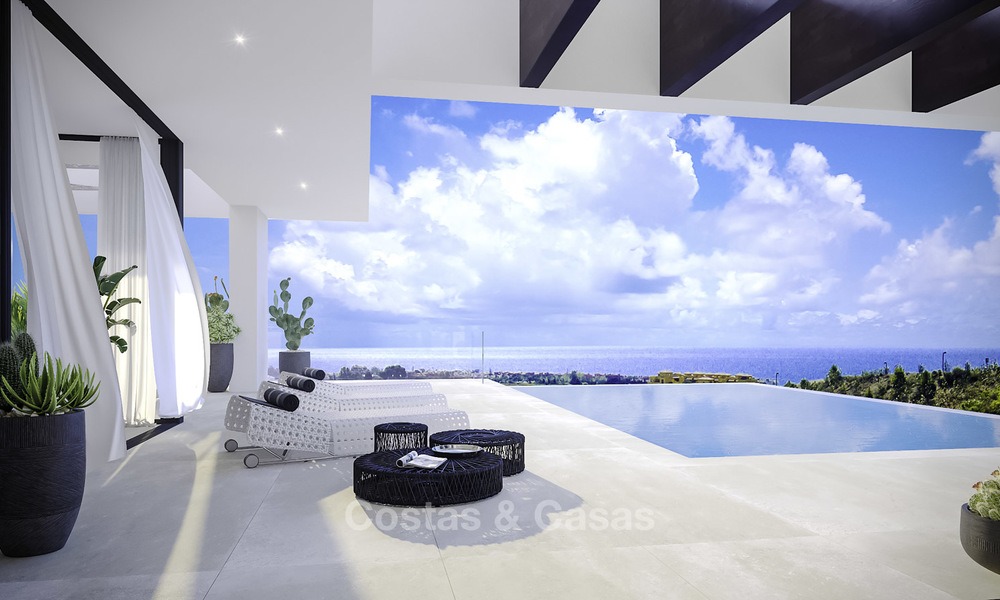 Nouvelles villas modernes et contemporaines à vendre, vue panoramique sur mer, sur le New Golden Mile entre Marbella et Estepona 13984