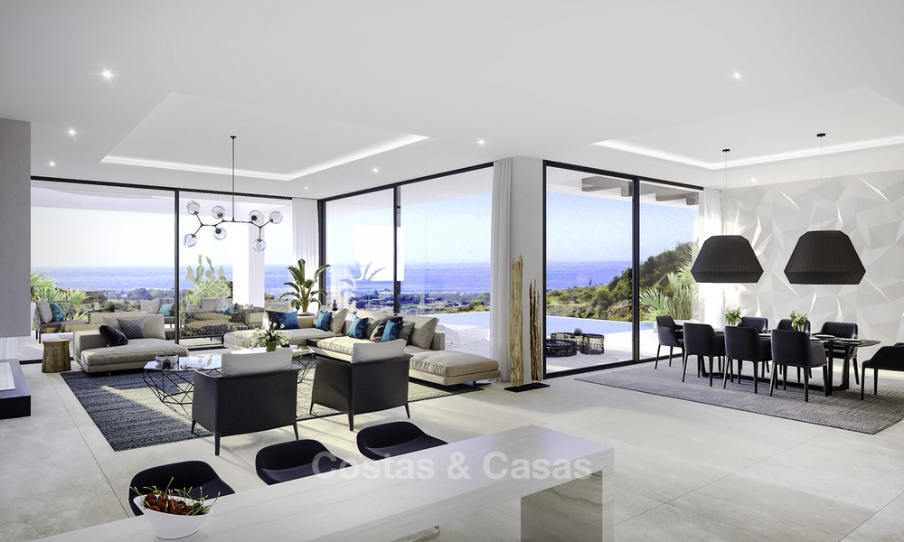 Nouvelles villas modernes et contemporaines à vendre, vue panoramique sur mer, sur le New Golden Mile entre Marbella et Estepona 13985