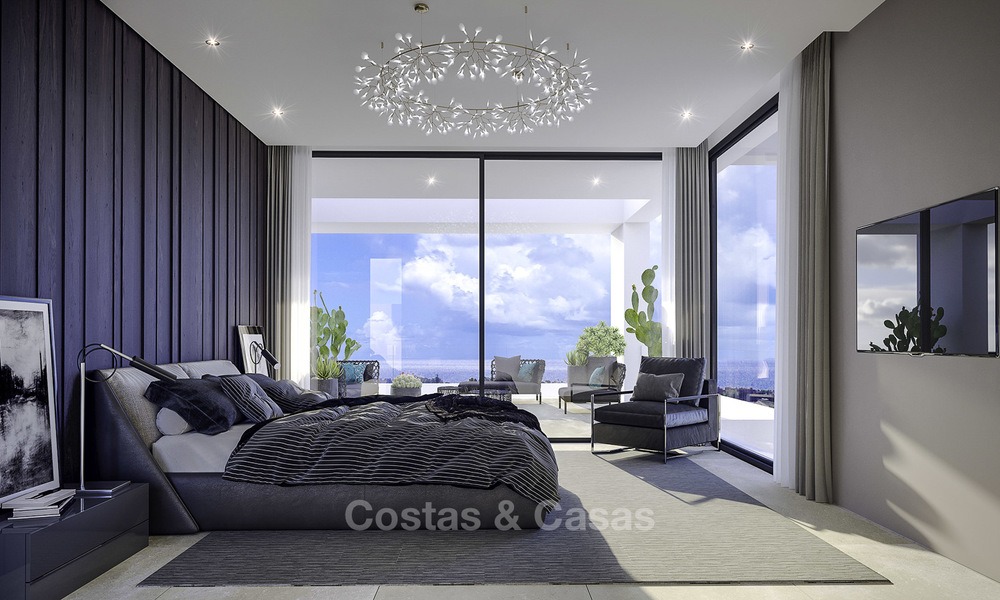Nouvelles villas modernes et contemporaines à vendre, vue panoramique sur mer, sur le New Golden Mile entre Marbella et Estepona 13987