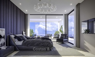 Nouvelles villas modernes et contemporaines à vendre, vue panoramique sur mer, sur le New Golden Mile entre Marbella et Estepona 13987 