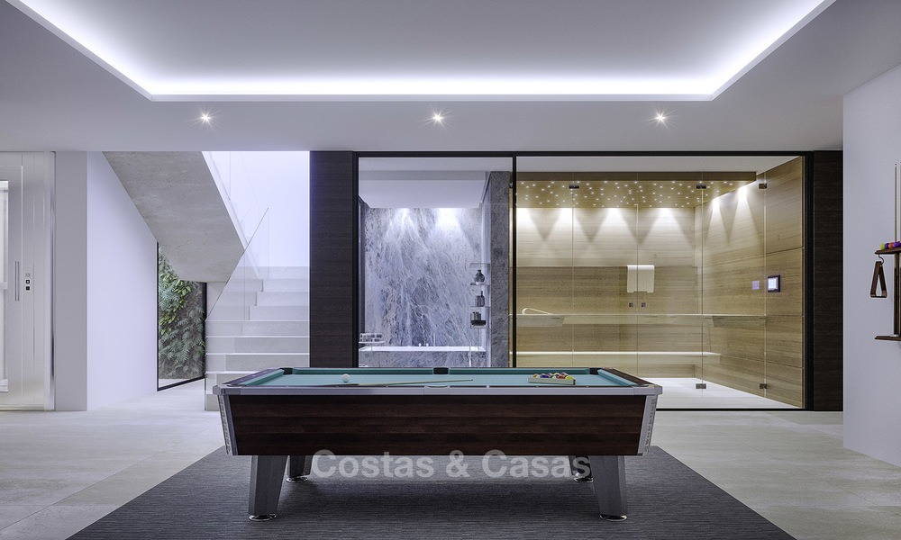 Nouvelles villas modernes et contemporaines à vendre, vue panoramique sur mer, sur le New Golden Mile entre Marbella et Estepona 13991