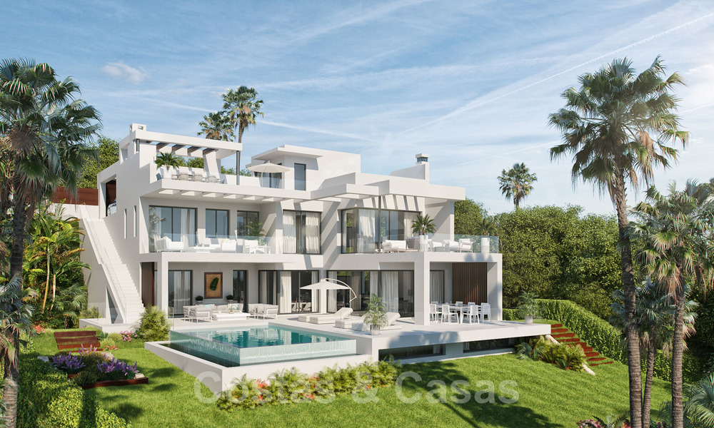 Nouvelles villas modernes et contemporaines à vendre, vue panoramique sur mer, sur le New Golden Mile entre Marbella et Estepona 19652