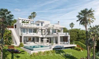 Nouvelles villas modernes et contemporaines à vendre, vue panoramique sur mer, sur le New Golden Mile entre Marbella et Estepona 19652 