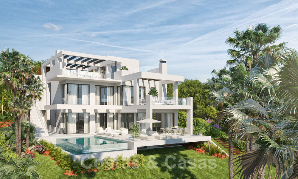 Nouvelles villas modernes et contemporaines à vendre, vue panoramique sur mer, sur le New Golden Mile entre Marbella et Estepona 19653