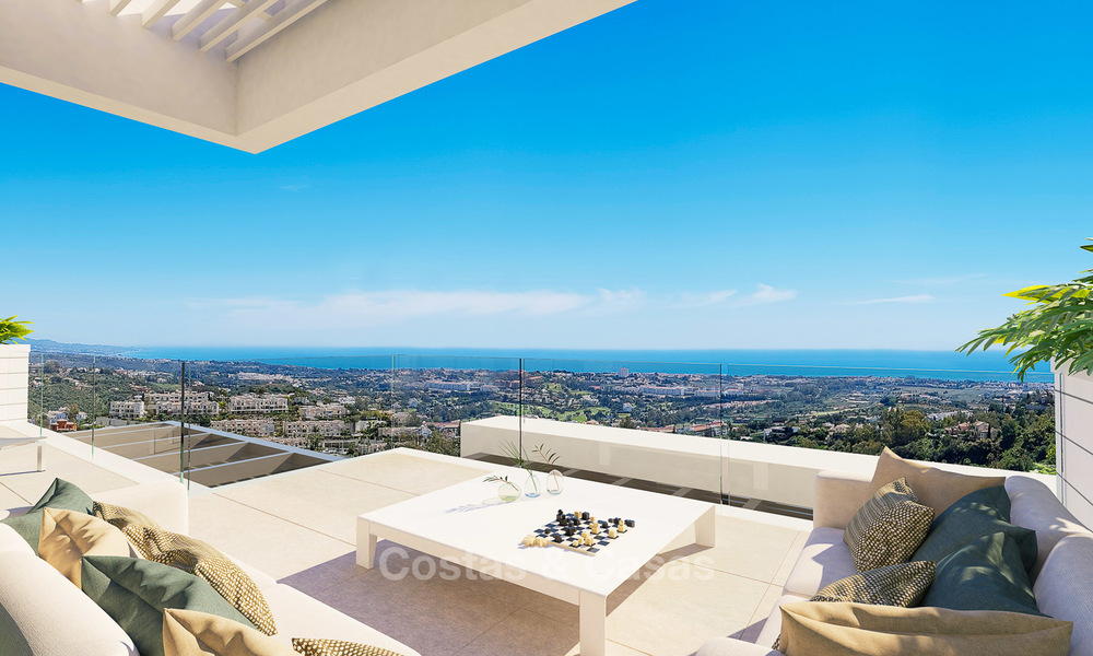Nouveaux appartements de luxe et exclusifs à vendre avec design contemporain et vue mer, à Benahavis - Marbella 5089