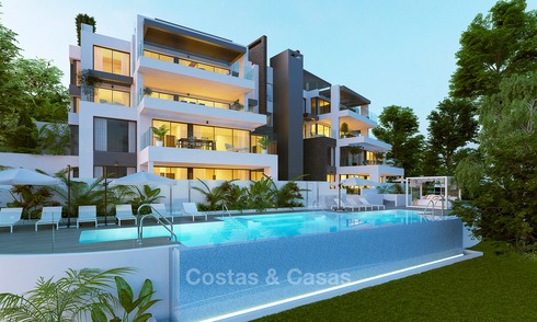 Nouveaux appartements de luxe et exclusifs à vendre avec design contemporain et vue mer, à Benahavis - Marbella 5097
