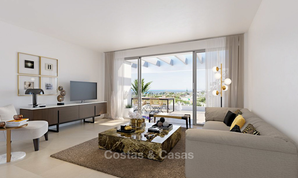 Nouveaux appartements de luxe avec vue sur mer à vendre, design moderne et contemporain, Marbella 5114