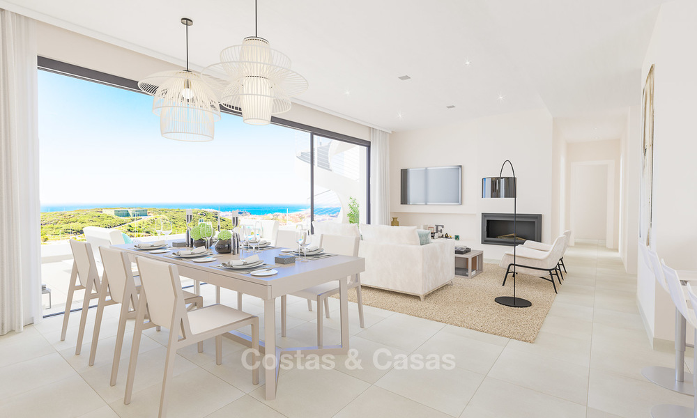 Nouveaux appartements de golf et maisons de ville avant-gardistes à vendre, vues imprenables sur la mer, Casares, Costa del Sol 5715
