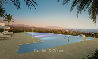Nouveaux appartements de golf et maisons de ville avant-gardistes à vendre, vues imprenables sur la mer, Casares, Costa del Sol 5722 