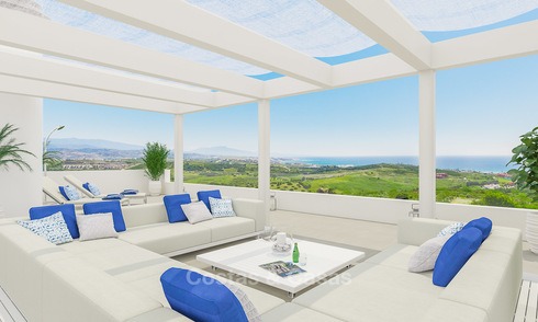 Nouveaux appartements de golf et maisons de ville avant-gardistes à vendre, vues imprenables sur la mer, Casares, Costa del Sol 5723