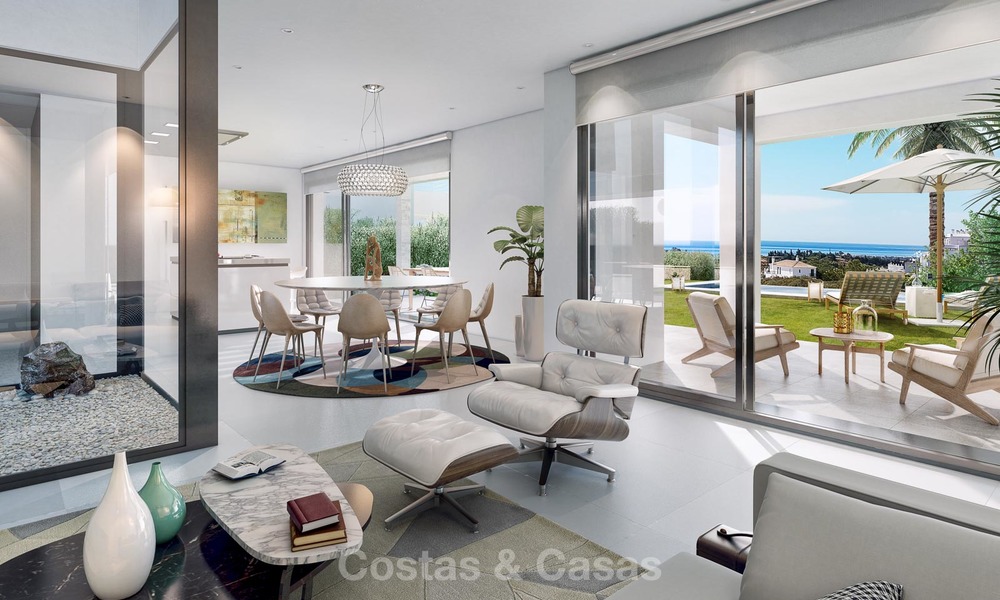 Dernière villa! Entièrement meublé! Nouvelles villas de luxe modernes à vendre, avec vue sur la mer et le golf, New Golden Mile, Marbella - Estepona 5796