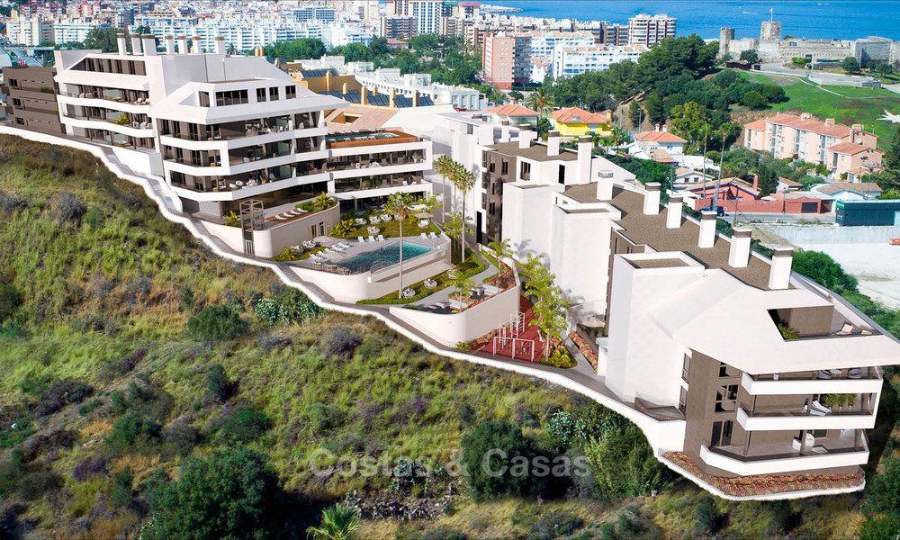 Appartements ensoleillés de luxe et modernes à vendre, avec vue imprenable sur la mer, Fuengirola, Costa del Sol 5849