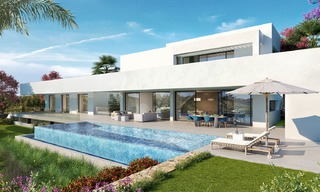 Grandes villas de luxe modernes à vendre, dans un prestigieux complexe de golf avec vue panoramique sur mer, Benahavis - Marbella 5908 