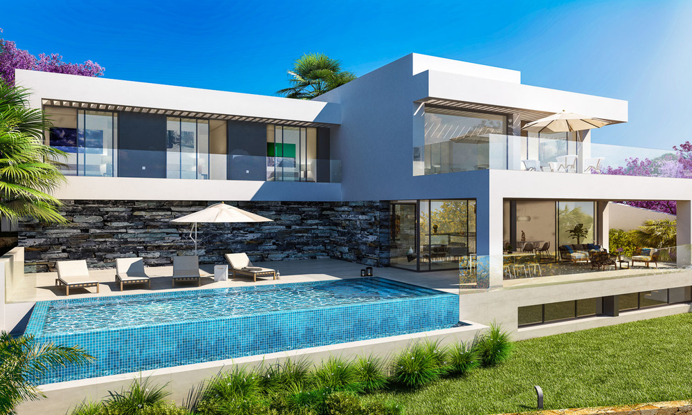 Grandes villas de luxe modernes à vendre, dans un prestigieux complexe de golf avec vue panoramique sur mer, Benahavis - Marbella 5907