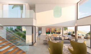 Grandes villas de luxe modernes à vendre, dans un prestigieux complexe de golf avec vue panoramique sur mer, Benahavis - Marbella 5913 