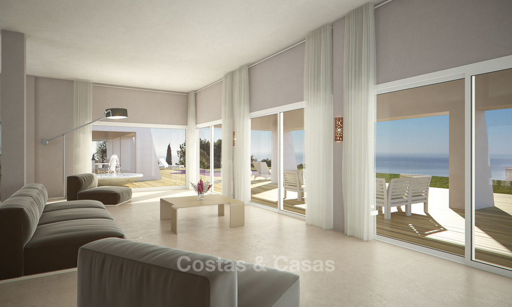 Villa unique et exclusive, style avant-garde à vendre, avec vue panoramique sur la mer à Benalmadena, Costa del Sol 6094