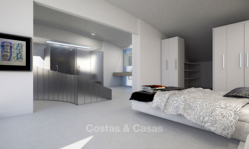 De charmantes villas modernes à vendre dans un emplacement privilégié avec vue panoramique sur la mer et la baie - Benalmadena, Costa del Sol 6119