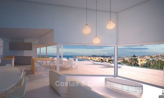 De charmantes villas modernes à vendre dans un emplacement privilégié avec vue panoramique sur la mer et la baie - Benalmadena, Costa del Sol 6123 