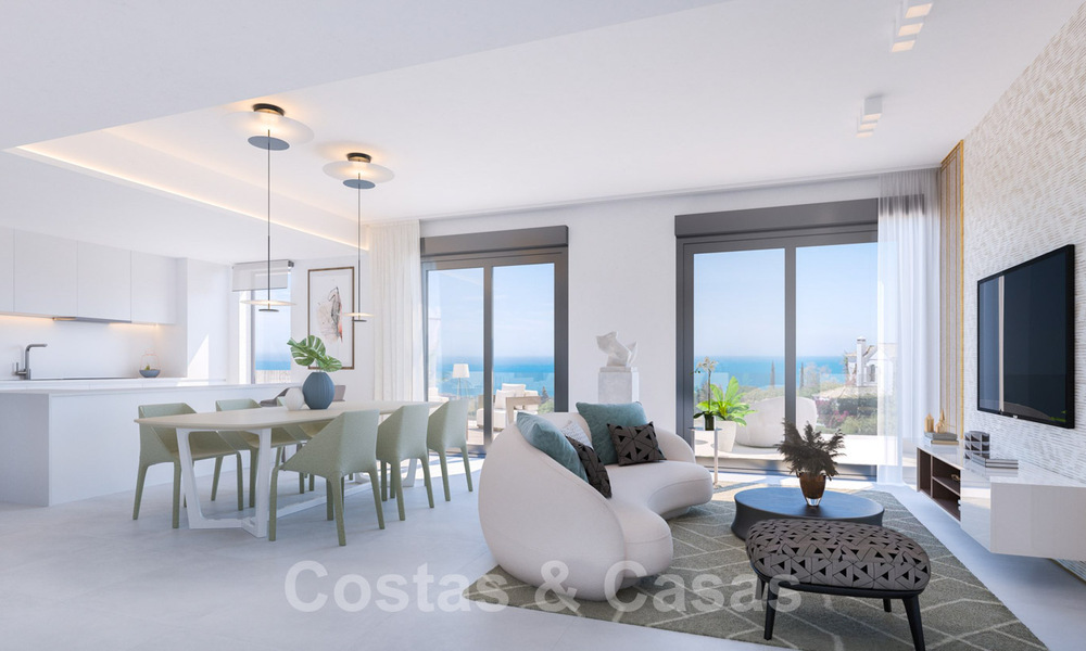 Nouveaux appartements passifs modernes dans une station balnéaire 5 étoiles à vendre à Marbella avec une vue imprenable sur la mer 29181