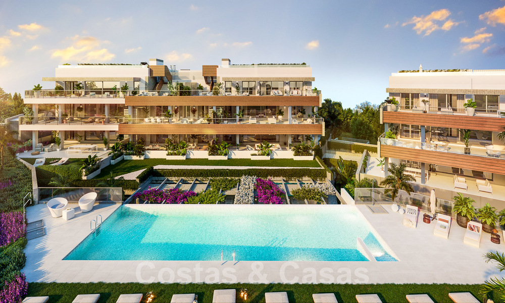Nouveaux appartements passifs modernes dans une station balnéaire 5 étoiles à vendre à Marbella avec une vue imprenable sur la mer 51378