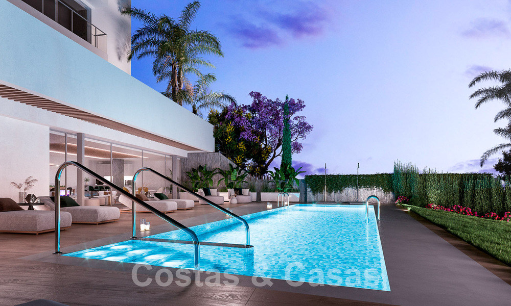 Nouveaux appartements passifs modernes dans une station balnéaire 5 étoiles à vendre à Marbella avec une vue imprenable sur la mer 51385