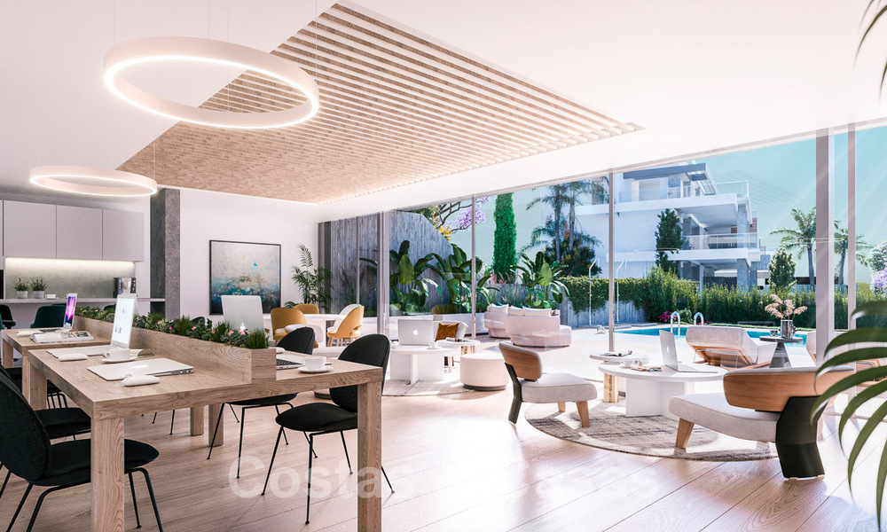 Nouveaux appartements passifs modernes dans une station balnéaire 5 étoiles à vendre à Marbella avec une vue imprenable sur la mer 51386