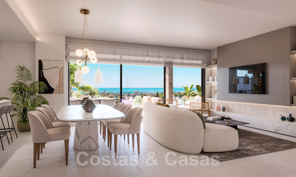 Nouveaux appartements modernes dans une station balnéaire 5 étoiles à vendre à Marbella avec une vue imprenable sur la mer 51400