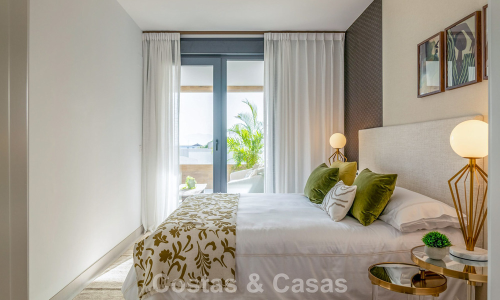 Nouveaux appartements modernes dans une station balnéaire 5 étoiles à vendre à Marbella avec une vue imprenable sur la mer 802791
