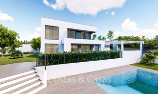 Villas contemporaines neuves à prix attractifs à vendre, à quelques minutes à pied de la plage, Manilva, Costa del Sol 6286 