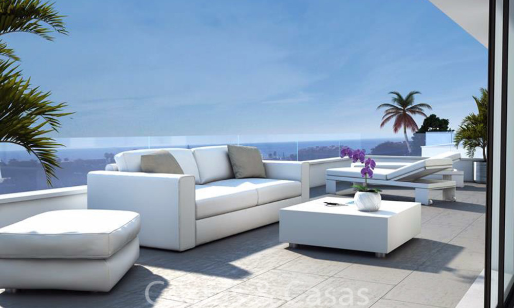 Villas de luxe modernes à vendre, avec vue sur la mer et le golf, Manilva, Costa del Sol. 6294