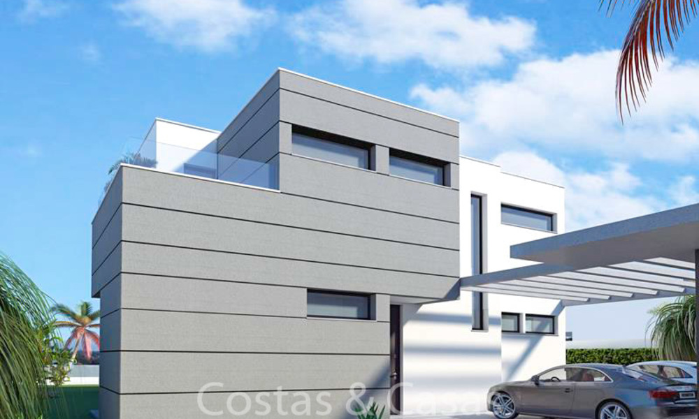Villas de luxe modernes à vendre, avec vue sur la mer et le golf, Manilva, Costa del Sol. 6296