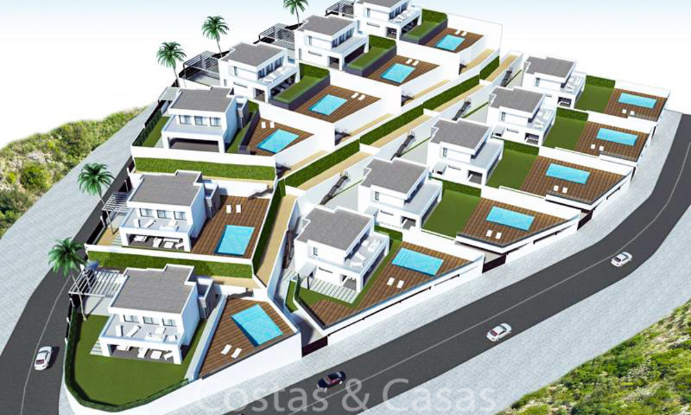 Villas de luxe modernes à vendre, avec vue sur la mer et le golf, Manilva, Costa del Sol. 6297