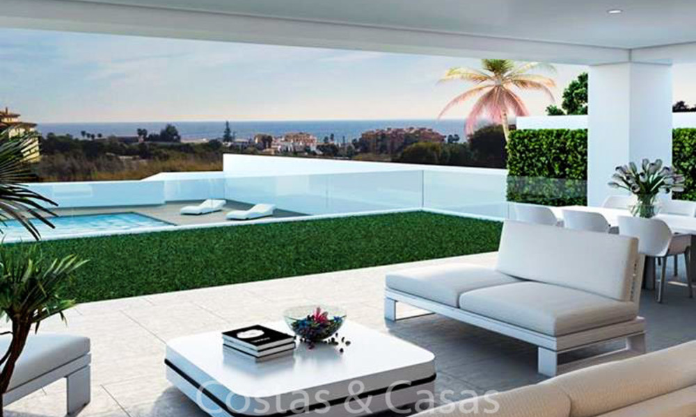 Villas de luxe modernes à vendre, avec vue sur la mer et le golf, Manilva, Costa del Sol. 6299