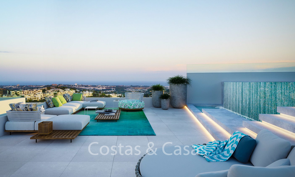 Nouveaux appartements de luxe de style contemporains à vendre avec vue extraordinaire sur la mer, le golf et la montagne - Benahavis, Marbella 6321