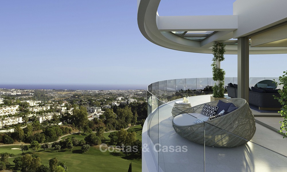 Nouveaux appartements de luxe de style contemporains à vendre avec vue extraordinaire sur la mer, le golf et la montagne - Benahavis, Marbella 11919
