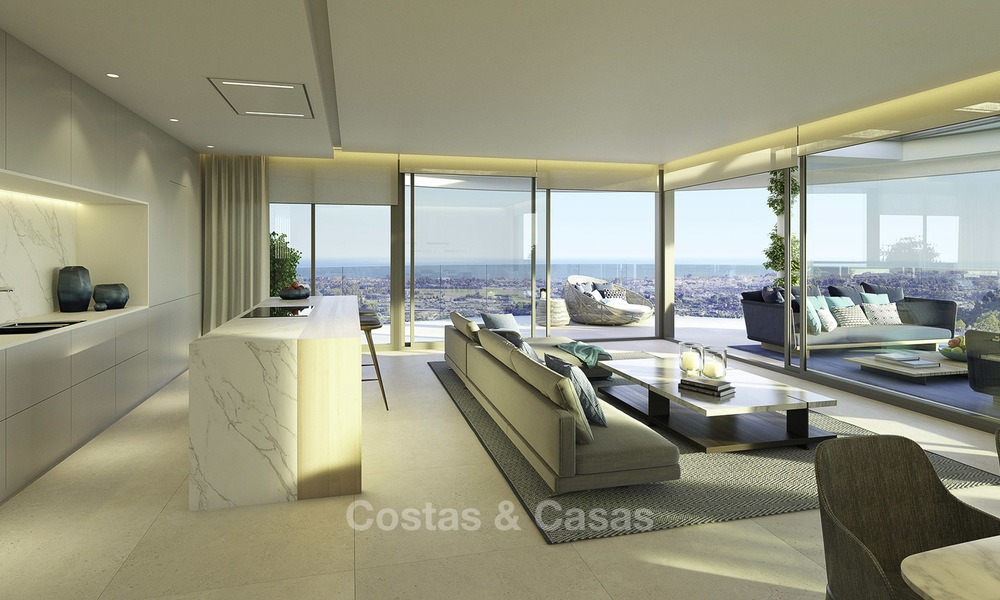 Nouveaux appartements de luxe de style contemporains à vendre avec vue extraordinaire sur la mer, le golf et la montagne - Benahavis, Marbella 11920