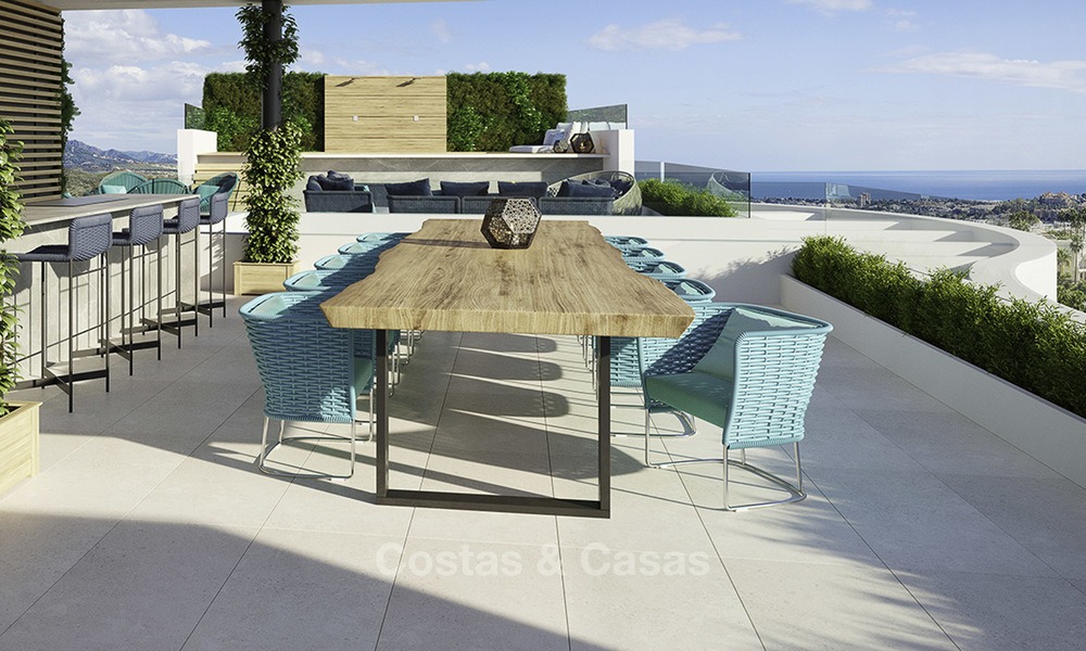 Nouveaux appartements de luxe de style contemporains à vendre avec vue extraordinaire sur la mer, le golf et la montagne - Benahavis, Marbella 11921