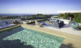 Nouveaux appartements de luxe de style contemporains à vendre avec vue extraordinaire sur la mer, le golf et la montagne - Benahavis, Marbella 11922 