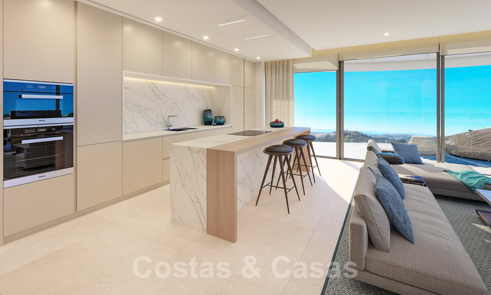 Nouveaux appartements de luxe de style contemporains à vendre avec vue extraordinaire sur la mer, le golf et la montagne - Benahavis, Marbella 31070