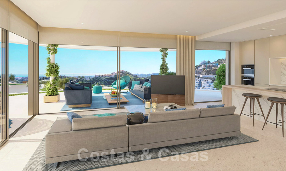 Nouveaux appartements de luxe de style contemporains à vendre avec vue extraordinaire sur la mer, le golf et la montagne - Benahavis, Marbella 31071