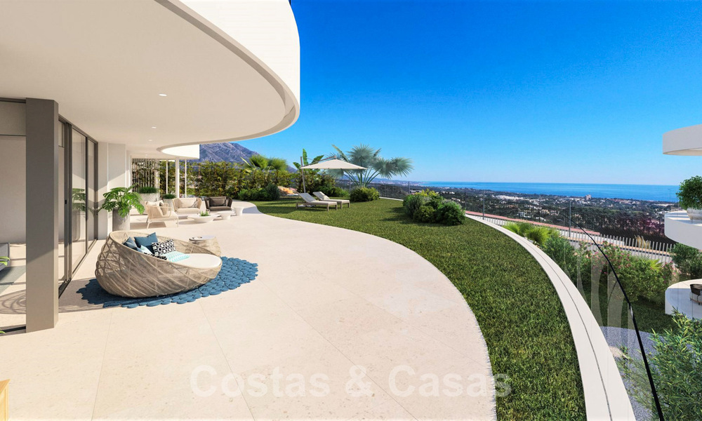 Nouveaux appartements de luxe de style contemporains à vendre avec vue extraordinaire sur la mer, le golf et la montagne - Benahavis, Marbella 31072