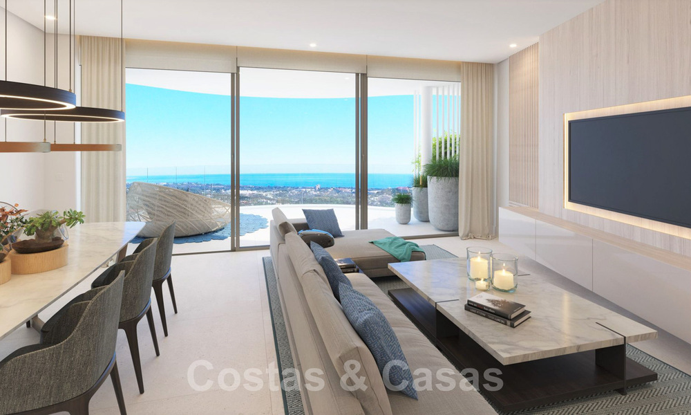 Nouveaux appartements de luxe de style contemporains à vendre avec vue extraordinaire sur la mer, le golf et la montagne - Benahavis, Marbella 31075