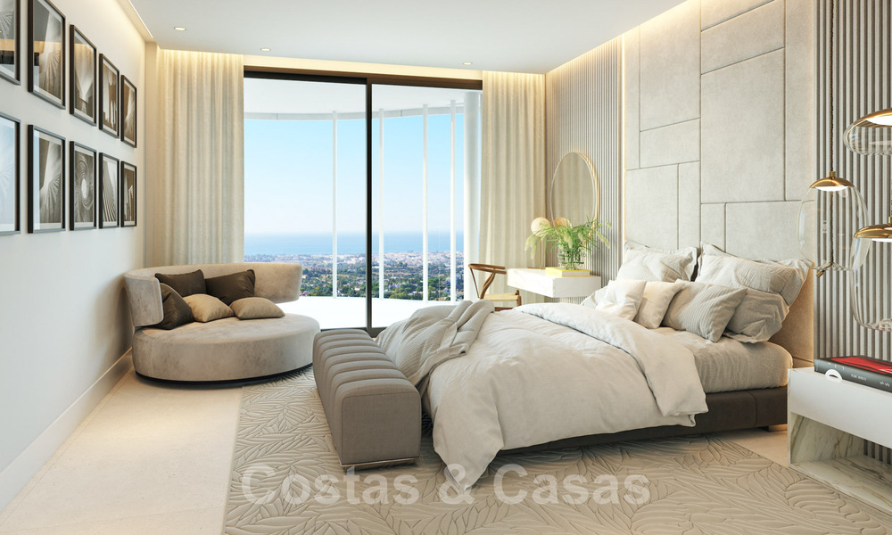 Nouveaux appartements de luxe de style contemporains à vendre avec vue extraordinaire sur la mer, le golf et la montagne - Benahavis, Marbella 31097