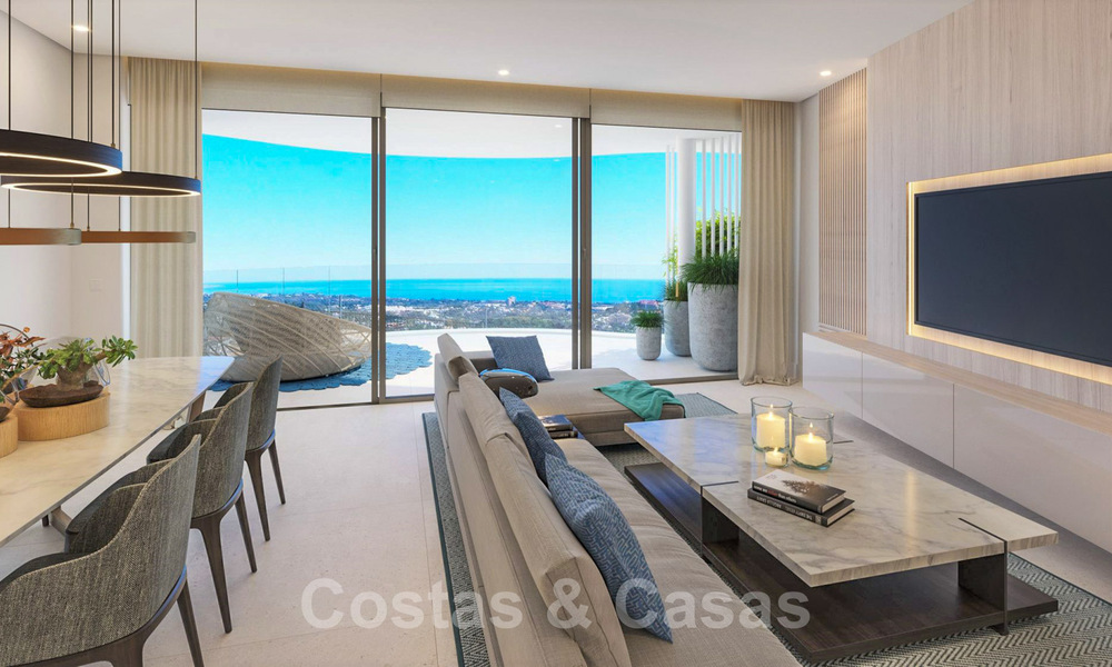 Nouveaux appartements de luxe de style contemporains à vendre avec vue extraordinaire sur la mer, le golf et la montagne - Benahavis, Marbella 37283