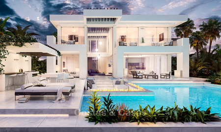 Villa neuve, de style minimaliste avec superbe vue sur mer à vendre, Estepona, Costa del Sol 6526